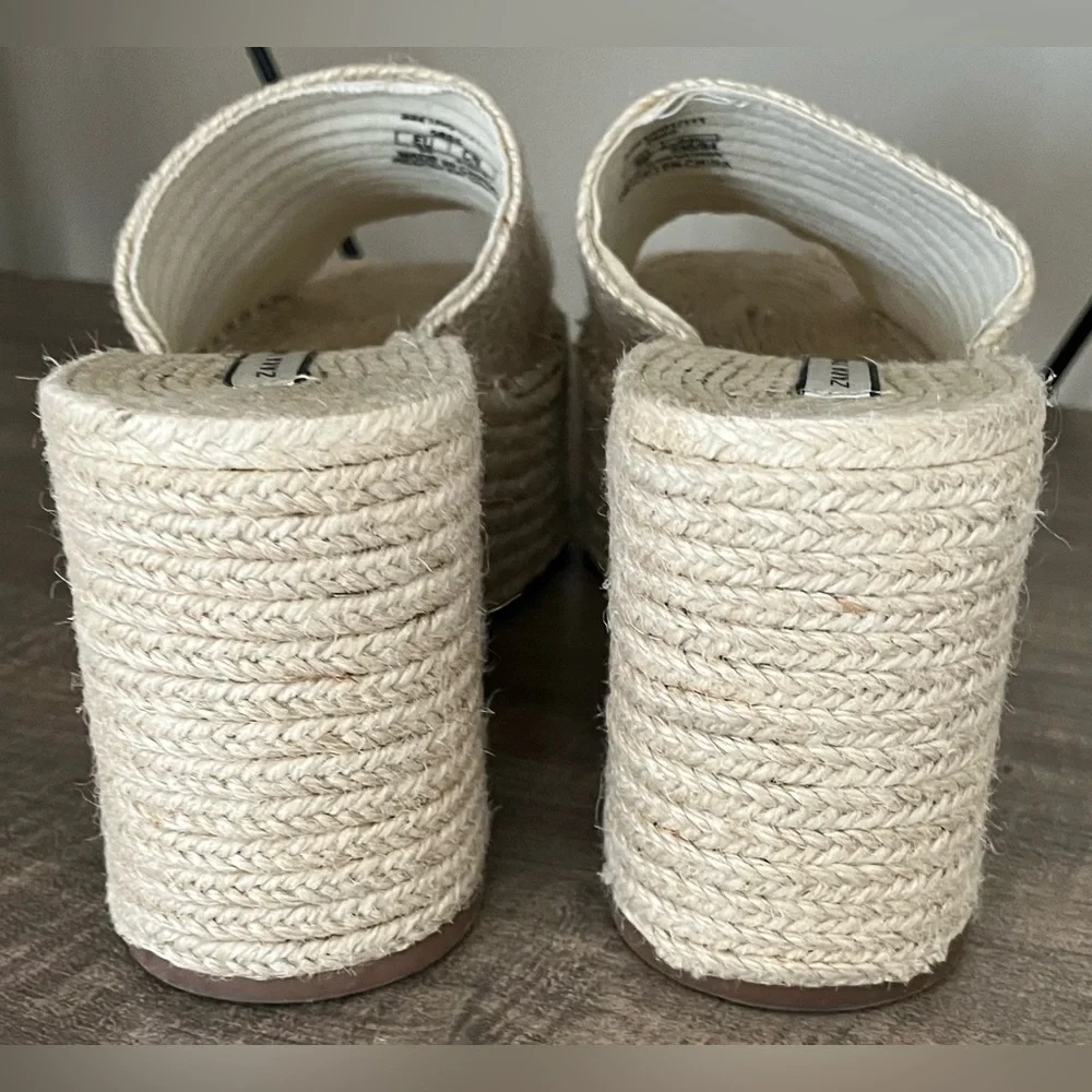 Zara Jute Platform Sandals Size 36 / 6 - Picture 6 of 11